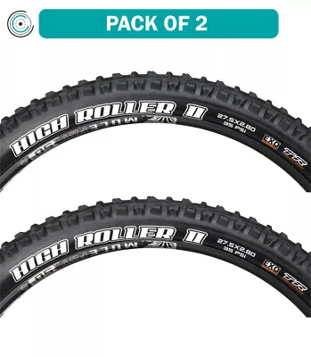 Pack Of 2 Maxxis High Roller II Tire Tubeless Folding Black Dual EXO Casing • $174