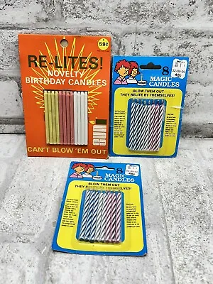 Vintage Magic CANDLES Re-Lighting New Old Stock Lot Of 3 Packs • $19.99