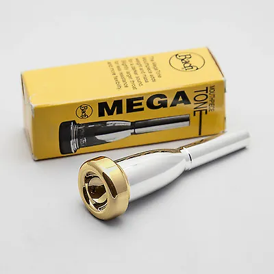 Bach Megatone 3C 24K Gold Rim & Cup Trumpet Mouthpiece NEW! • $187.91