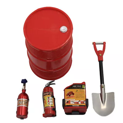 1:10 Fire Extinguisher Oil Drum Shovels For Axial SCX10 TRAXXAS TRX4 RC Car D • $18.99