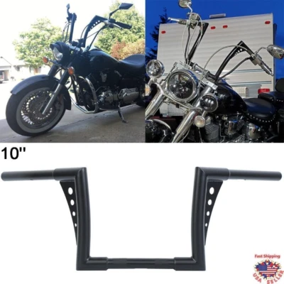$119.58 • Buy 10'' Ape Hanger Handlebar Black For Yamaha Road Star Virago V-Star 1100/1300