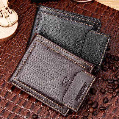 Men Leather Wallet Purse ID Credit Card Clutch Bifold Short Front Pocket Bag US • $6.76