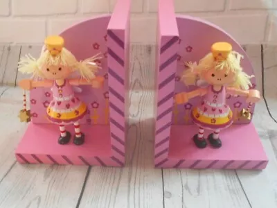 Mimi Fairy Princess Handcrafted Wooden Bookends Orange Tree Toys • £13.26