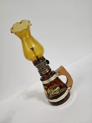 Vtg S Dakota Mini Oil Lamp Souvenir Mt Rushmore Badlands Buffalo Needles Eye *G • $16