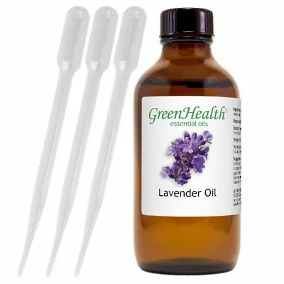 4 Fl Oz GreenHealth Lavender Essential Oil W/ 3 Free Droppers • $10.99