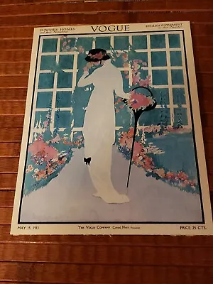 Vintage Vogue Magazine May 1913 Cover Litho Art Print Somerset Press Conde Nast • $120