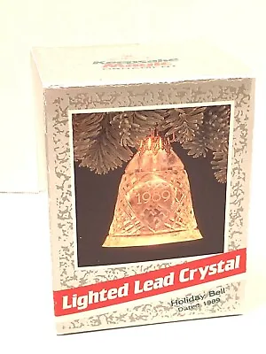 Hallmark Holiday Bell Lighted Lead Crystal Christmas Ornament 1989 Vintage • $6.82