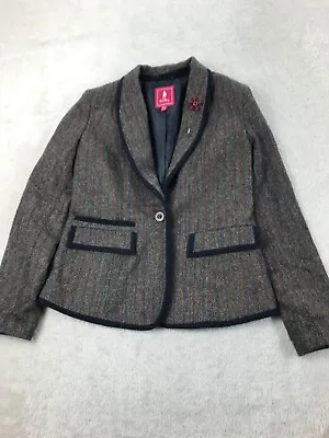 Jack Murphy Tweed Jacket Brown Womens Size 12 100% Shetland Wool • £24.99