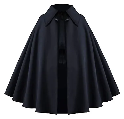 Gothic Steampunk Victorian Medieval Renaissance Western Pirate Capelet Cloak • $47