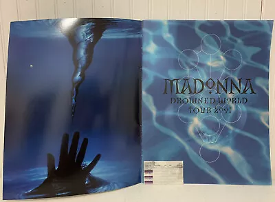 MADONNA 2001 DROWNED WORLD Tour Concert Program Book Plus Ticket Stub • $115