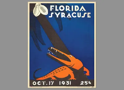 $24.99 • Buy SYRACUSE ORANGEMEN FOOTBALL Vs Florida 1931 Vintage Program Cover 22x28 POSTER