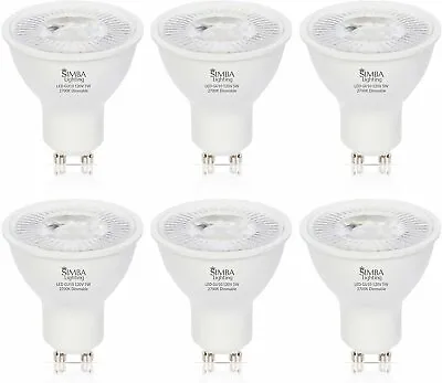 [6 Pack] Simba Lighting® LED GU10 5W Dimmable 50W Replacement Light Bulb 2700K • $19.80