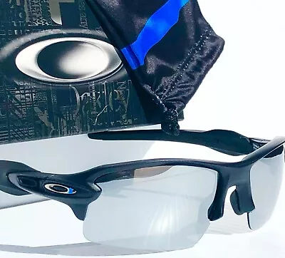 NEW Oakley FLAK 2.0 Thin Blue Line POLARIZED Galaxy Chrome Mirror Sunglass 9188 • $146.88