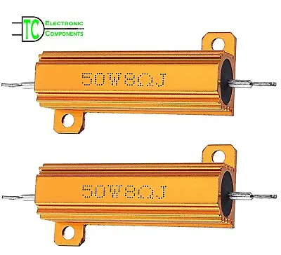 50W Aluminium Power Resistors Full Range Available 0.01 Ohm To 100K Ohm • £4.85