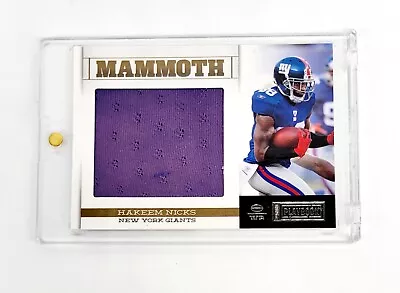 MINT #/99 GAME USED JERSEY PATCH 2011 Playbook Mammoth Hakeem Nicks #5 GIANTS  • $4.99