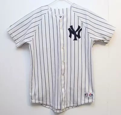 New York Yankees Alex Rodriguez Vintage Majestic MLB Pinstripe Jersey Mens Sz S • $22.49