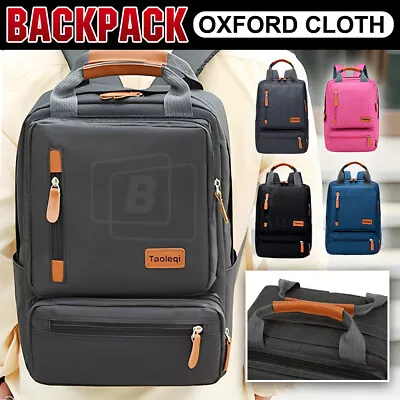 Mens Women Large Capacity Oxford Backpack Laptop Notebook School Travel Bag • $21.56