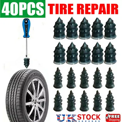 Tire Repair Screw In Rubber Plug Nail Car Tyre Puncture Repair Kit Off-Road Tire • £3.49