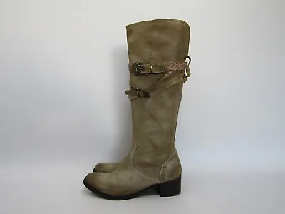 Mark Nason Womens Size 10 M Brown Suede Zip Knee High Fashion Boots • $61.74