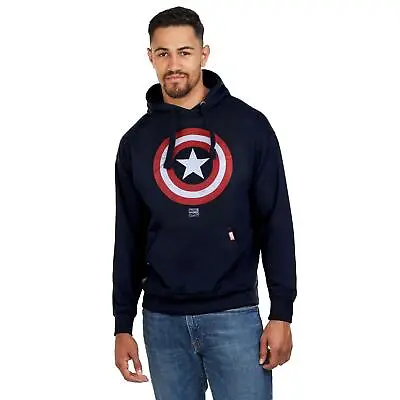 £29.99 • Buy Marvel Mens Captain America Logo Hoodie The Avengers S - XXL Official