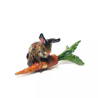 New In Box - Rabbit With Carrot Vienna Bronze Figurine • $11.50