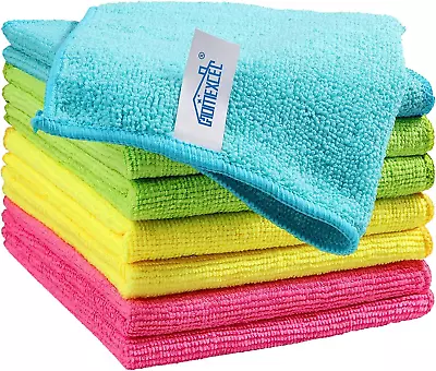 HOMEXCEL Microfiber Cleaning Cloth8 Pack Cleaning RagCleaning Towels With 4 Co • $13.47