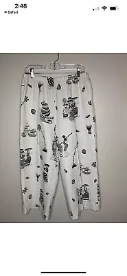HOT COTTON By MARC WARE Linen Tribal Cropped Wide Leg Pants • $28