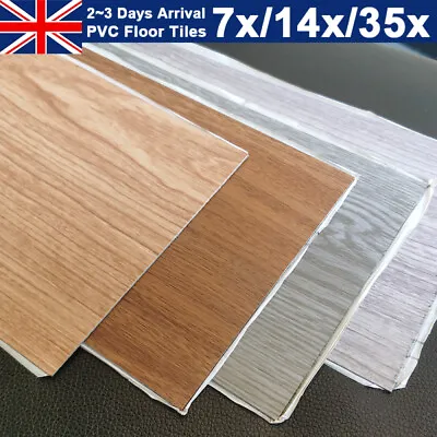 1-5m² Floor Planks Tiles Grey White Oak Self Adhesive Wood Effect Vinyl Flooring • £12.59