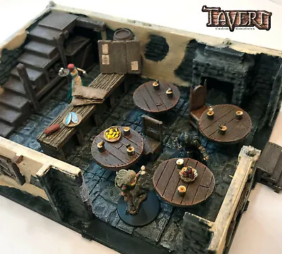 4x Tavern Tables W/Ale! For D&D Pathfinder 100%Handmade Terrain Tavern Miniature • $21.99