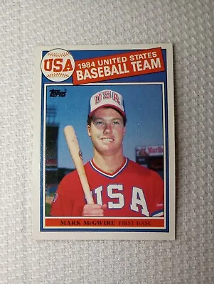 Mark McGwire 1985 Topps #401 USA 1984 United States Baseball Team RC Rookie Card • $15.99