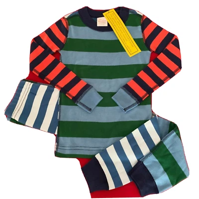 $23.99 • Buy HANNA ANDERSSON Exquisite   STRIPED   Pajama Set,  3-4 Years.  Great Gift Idea!