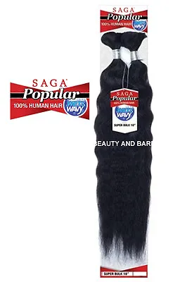 Saga Popular 100% Human Hair 18  Wet & Wavy Bulk Hair Micro Braiding Milky Way • $69.99