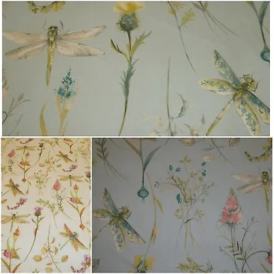 DRAGONFLY By EDINBURGH WEAVERS Cotton Fabric (3 COLOURS) • £13.99