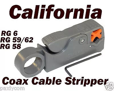 Rotary Coax Coaxial LNB Cable Cutter Stripper Tool RG58 RG6 RG59 Quad Shield  • $6.95