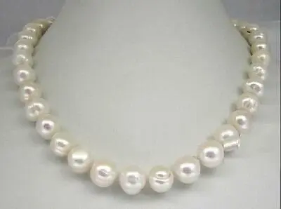 £23.99 • Buy 18  New AAA+ 9-10mm Real Natural South Sea White Baroque Pearl Necklace 14k