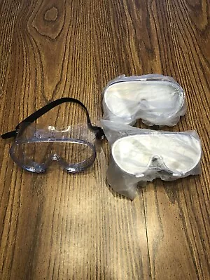 Safety Goggles Over Glasses Lab Work Eye Protective Eyewear Clear Lens 3 Pairs!! • $14.99