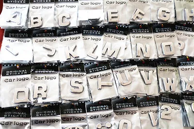 £1.79 • Buy Chrome 3D Self-adhesive Letter Number Car Badge Emblem Sticker For Home & Auto