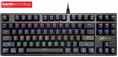 $36.95 • Buy DELUX TKL Wired Gaming Mechanical Keyboard With 87 Keys Layout,Red Switch,RGB