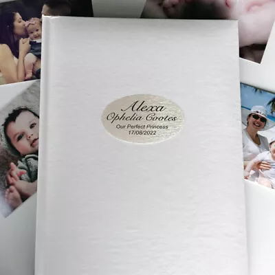 $55 • Buy Personalised Baby Album 300 Photo White - Made To Order Custom Gift