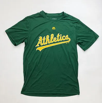 Majestic MLB Oakland Athletics Evolution Tee Pick Your Number Youth M L Green • $3