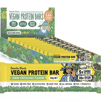 Botanika Blends Vegan Protein Bars Lemon Cheesecake 12x40g • $45.56