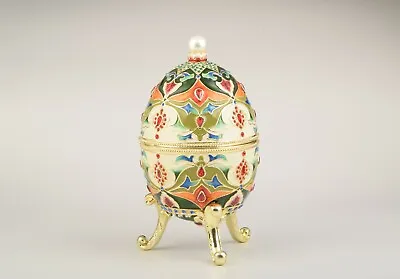 Music Large Faberge Egg Trinket Box  Handmade By Keren Kopal Austrian Crystals • £245.46