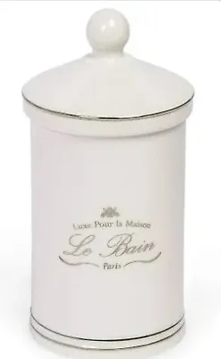 KASSATEX | LE BAIN PARIS | WHITE PORCELAIN | Cotton Jar With Lid • £21.40