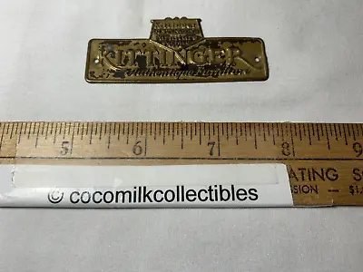Vintage Brass Metal Emblem Tag Kittinger Distinctive Furniture Buffalo New York • $23.92