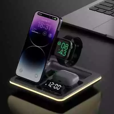 3in1 Fast Wireless Charger Charging Dock For IPhone Apple Watch 9 8 7 6 5 4 Se • $59.99