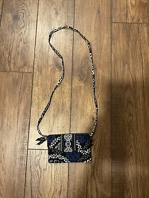Vera Bradley Canterberry Cobalt Hipster Cross Body Wallet New Without Tag. • $39