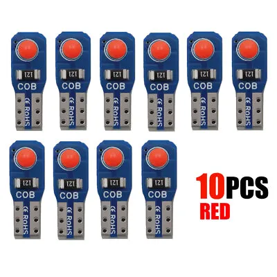 10x T5 W3W 74 37 2-SMD LED Instrument Panel Dash Dashboard Gauge Light Bulbs 12V • $13.17