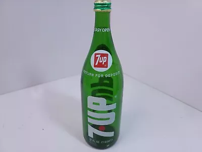 Vintage 7 UP 32 Ounce Glass Bottle With Cap • $4.99