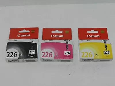 OEM Canon CLI-226 Ink 3 Pack For PIXMA IP4820 IP4850 IP4950 MG5320 BK M Y Set • $17.52