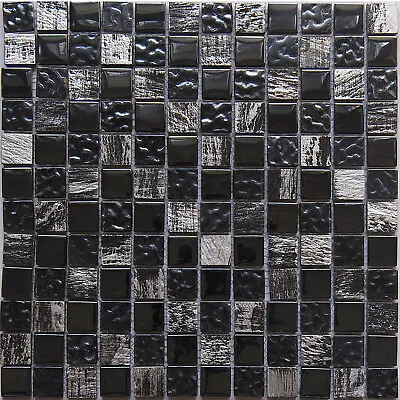 Simple Tile - Glass Stone Mosaic Tile For Kitchen Backsplash GM 4202-Dark Knight • $6.99